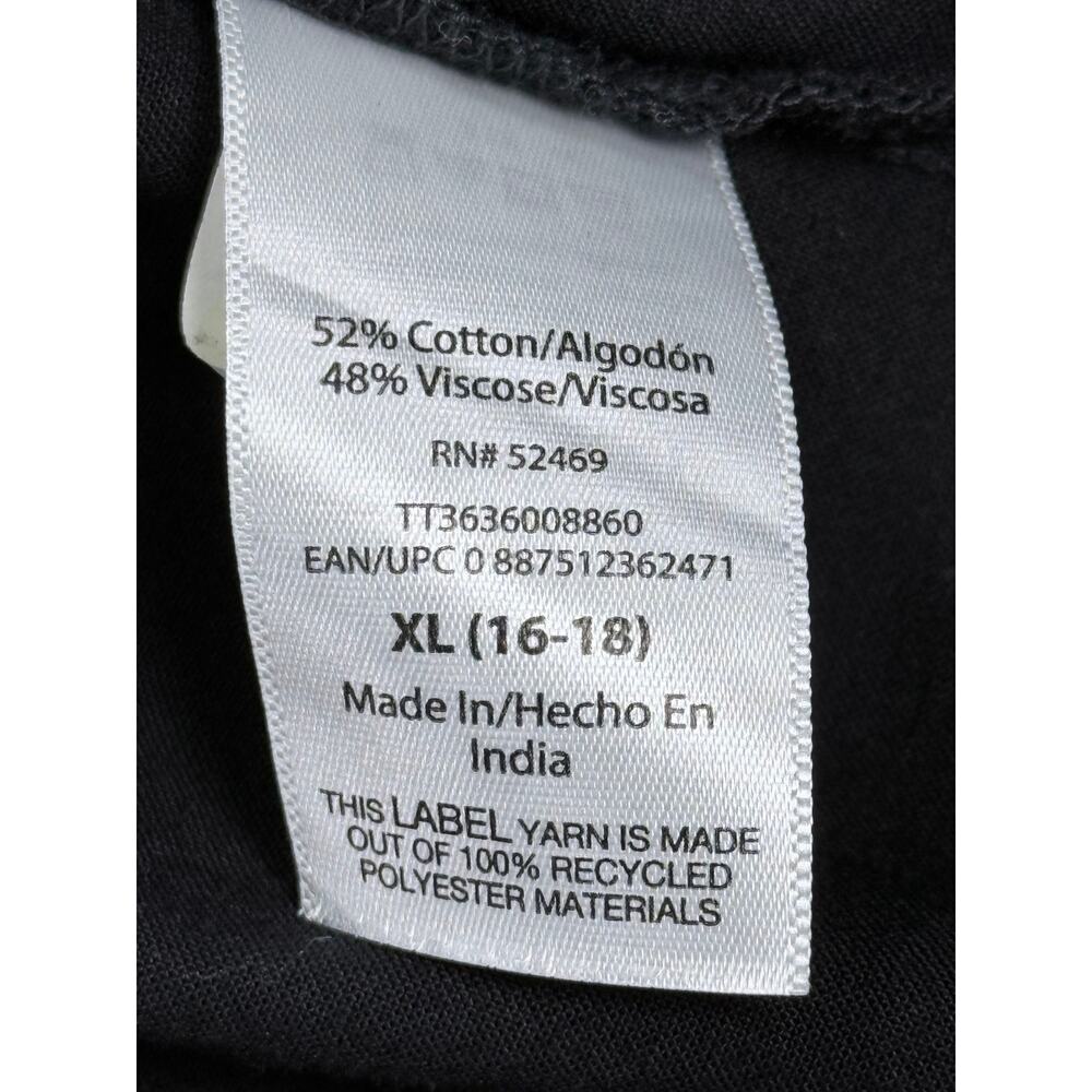 Time and Tru Black Sleeveless Tiered Midi Dress XL - Picture 5 of 9